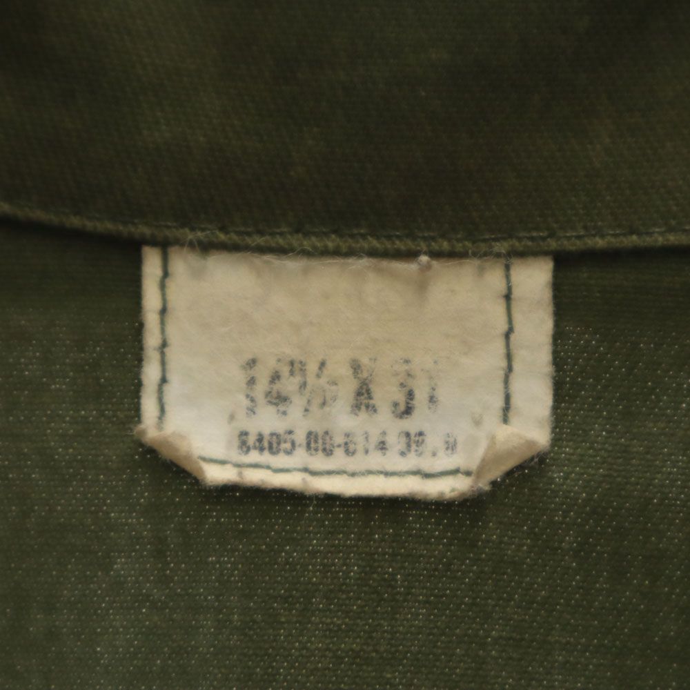 US ARMY アメリカ軍 80s ユーティリティー ミリタリー シャツジャケット カーキ メンズ