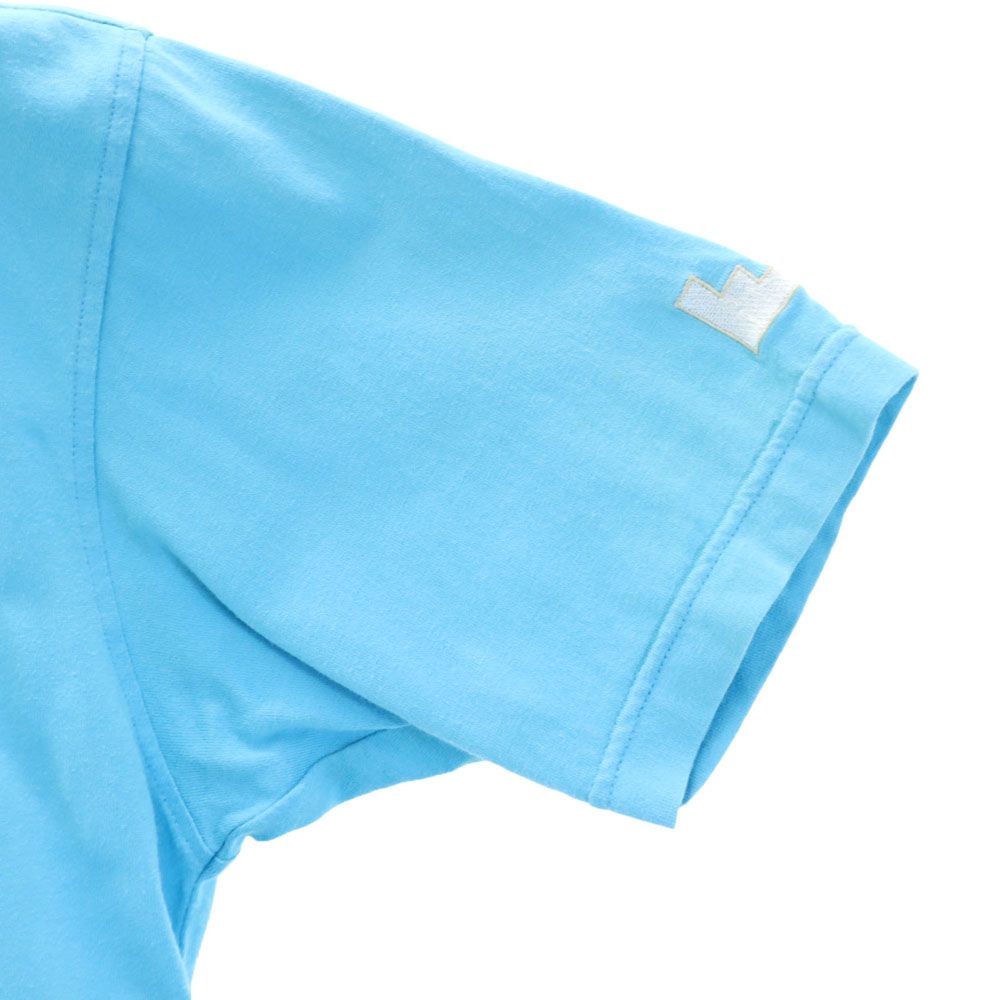 santa fe サンタフェ プリント 半袖 Tシャツ 46 ブルー メンズ