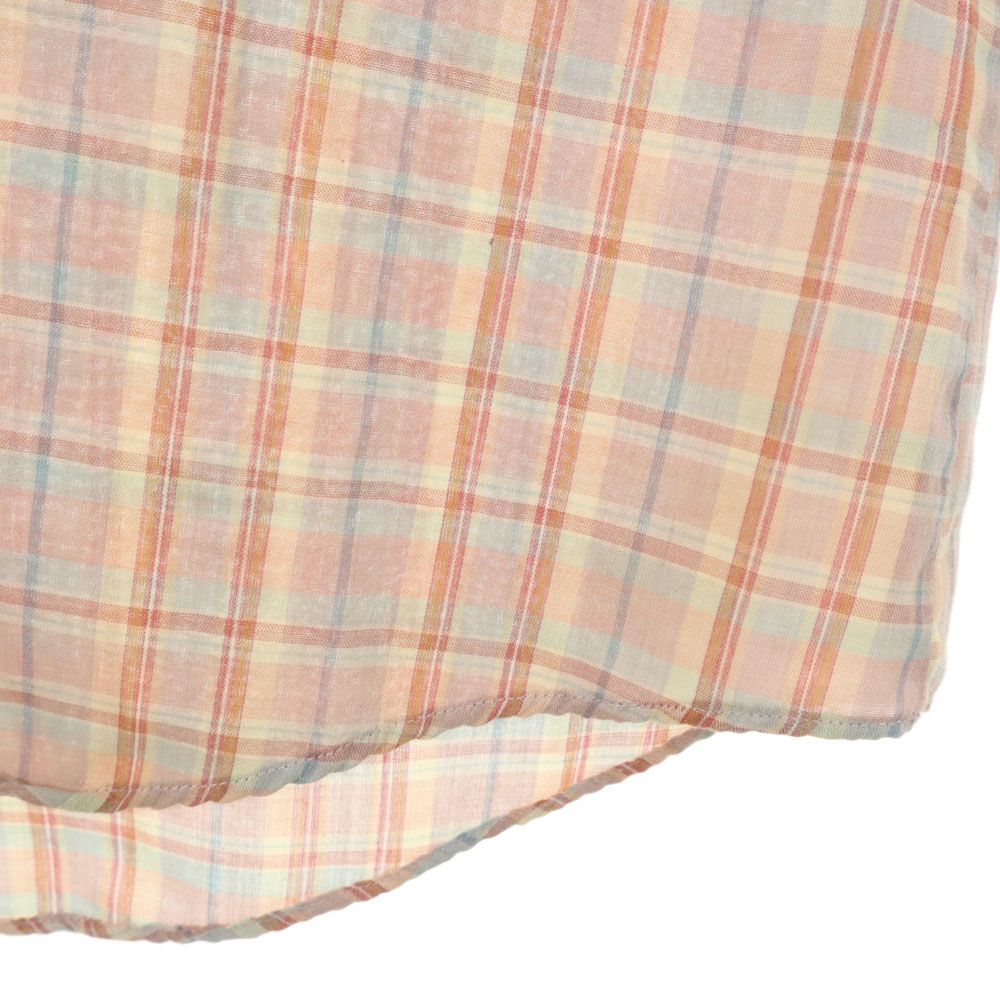 Levi's リーバイス 80s ヴィンテージ チェック 長袖 ボタンダウンシャツ L レッド系 メンズ