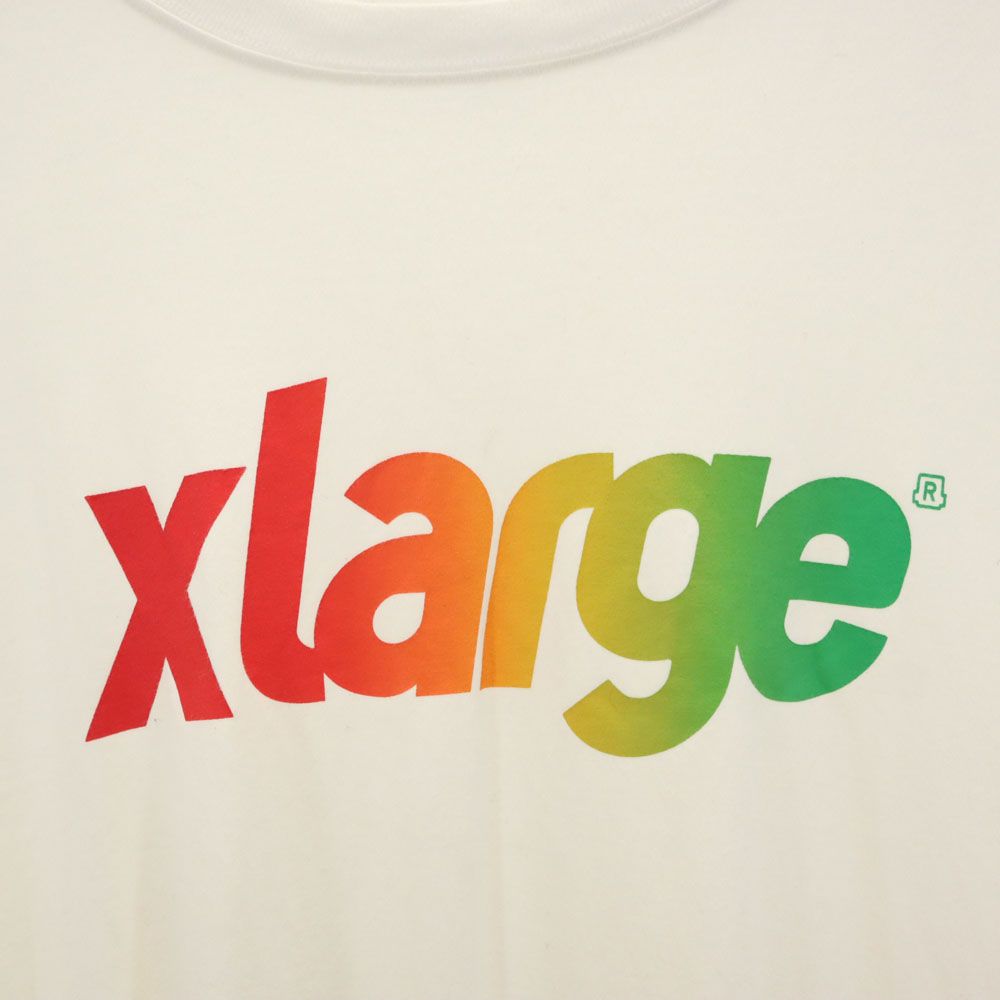 XLARGE エクストララージ プリント 半袖 Tシャツ L ホワイト系 メンズ