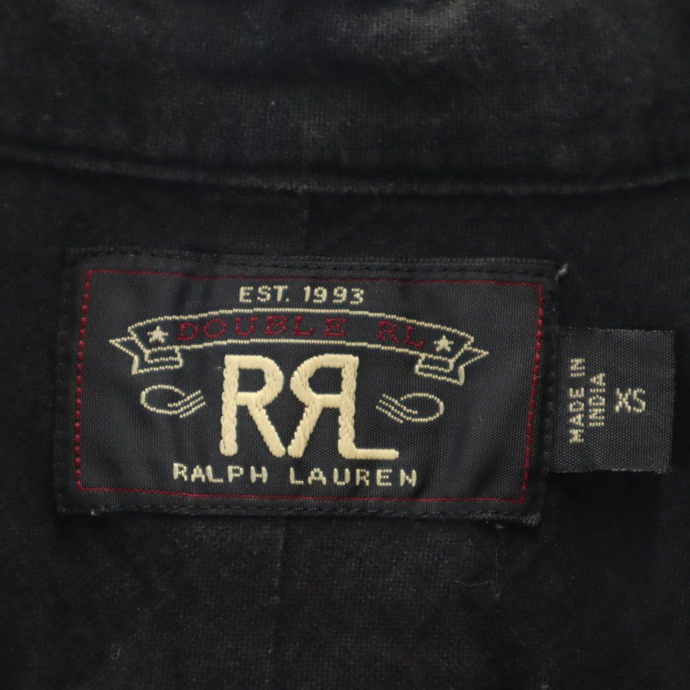 RRL ダブルアールエル 長袖 ボタンダウンシャツ XS ブラック Ralph Lauren ラルフローレン メンズ