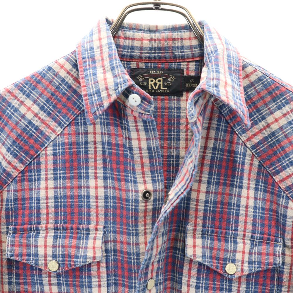 RRL ダブルアールエル 長袖 チェックシャツ XS レッド 他 Ralph Lauren ラルフローレン メンズ