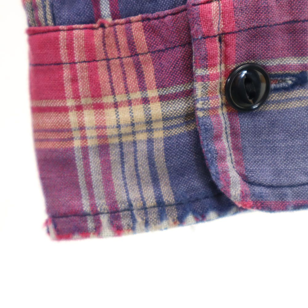 RRL ダブルアールエル 90s オールド 赤3星 初期タグ 長袖 チェックシャツ L マゼンタ 他 Ralph Lauren ラルフローレン メンズ