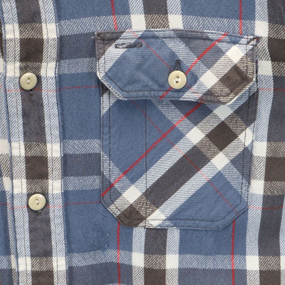 ダブルアールエル チェック柄 長袖 ネルシャツ XS ネイビー 他 RRL Ralph Lauren ラルフローレン メンズ