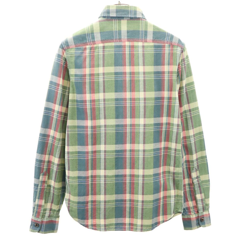 ダブルアールエル 長袖 チェックシャツ XS グリーン 他 RRL Ralph Lauren ラルフローレン メンズ