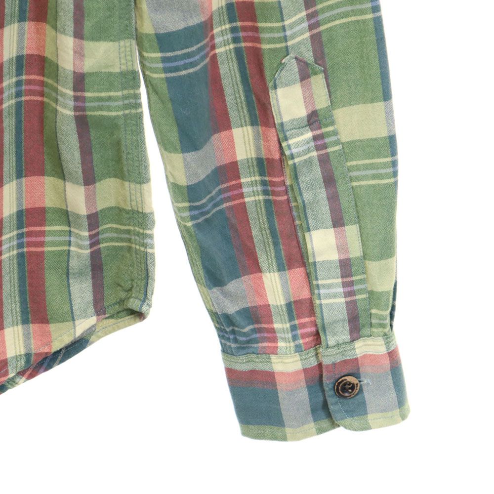 ダブルアールエル 長袖 チェックシャツ XS グリーン 他 RRL Ralph Lauren ラルフローレン メンズ