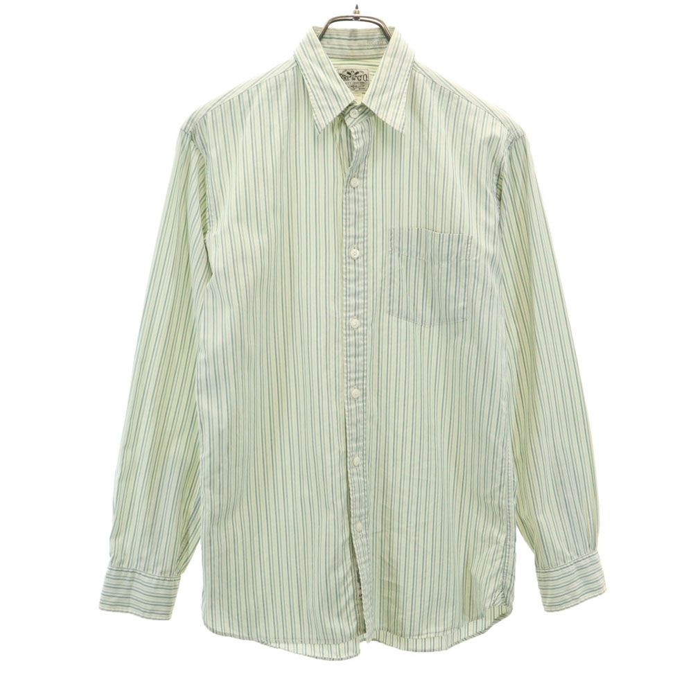 RRL ダブルアールエル ストライプ柄 長袖 シャツ 14 グリーン系 Ralph Lauren ラルフローレン キッズ