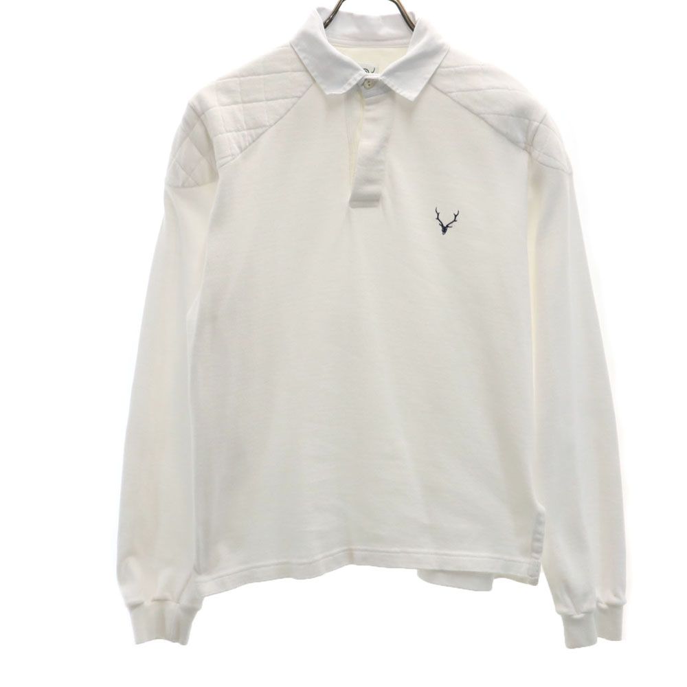 サウスツーウエストエイト イギリス製 長袖 ポロシャツ 32 ホワイト メンズ