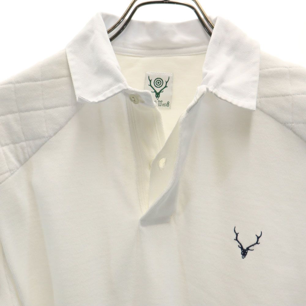サウスツーウエストエイト イギリス製 長袖 ポロシャツ 32 ホワイト メンズ