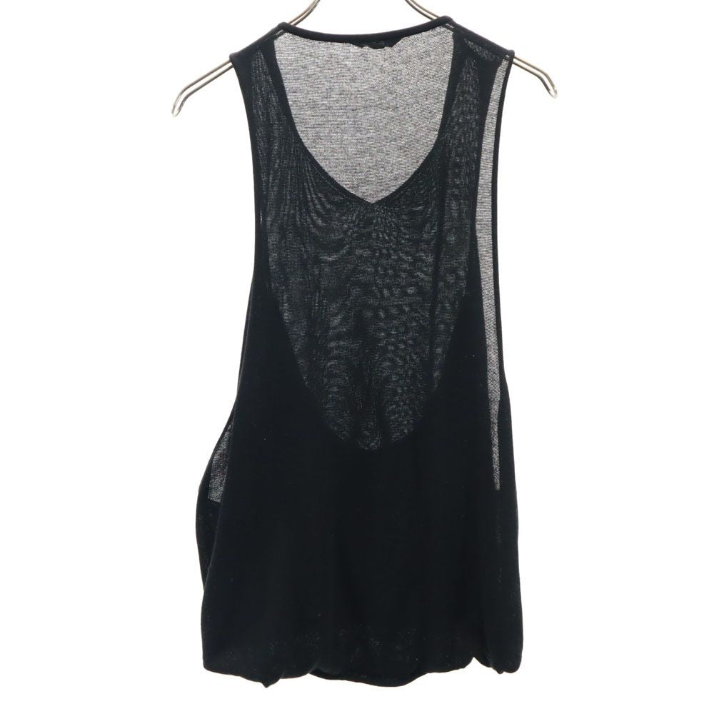 Y's for living ワイズフォーリビング 日本製 ノースリーブ セーター ブラック ニット レディース