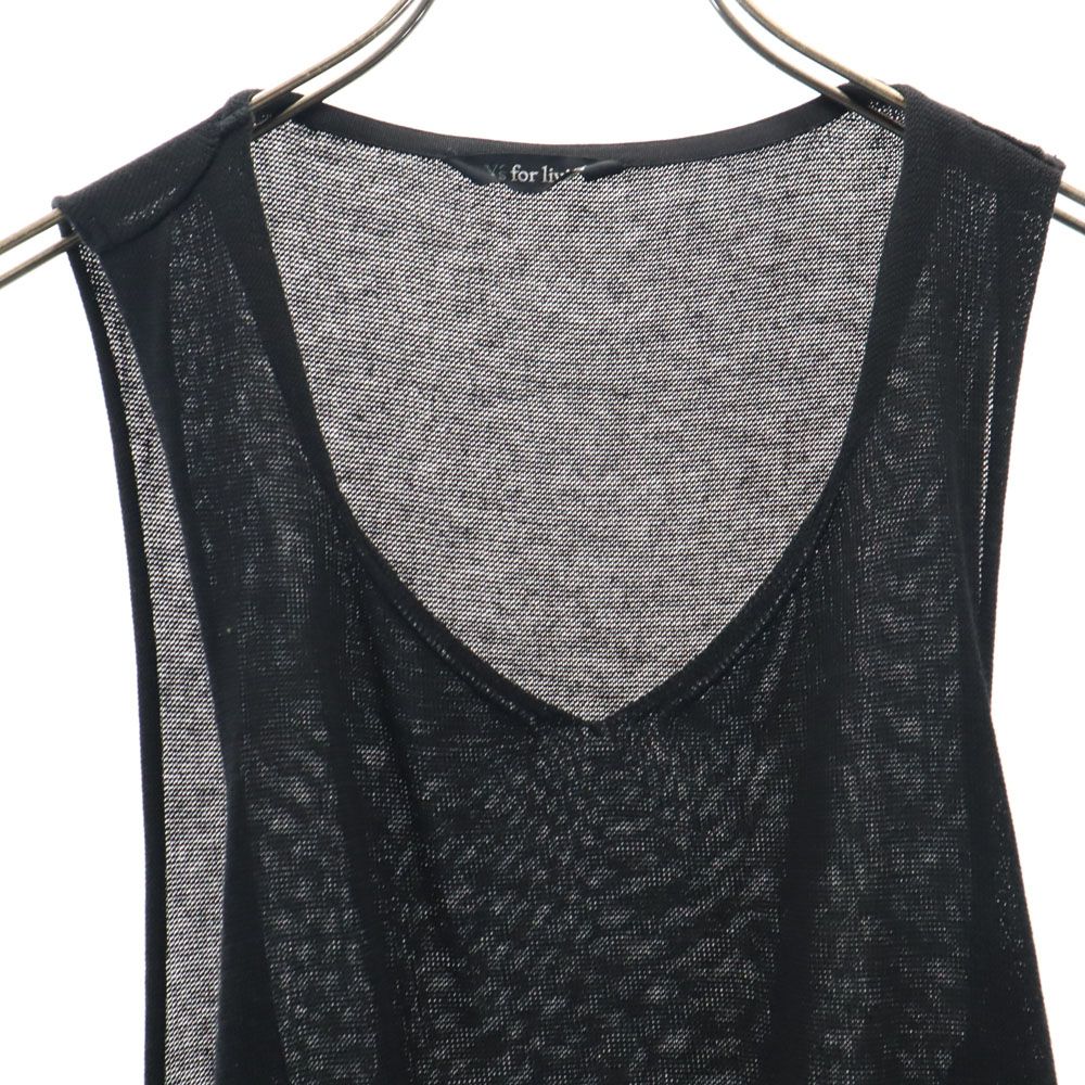 Y's for living ワイズフォーリビング 日本製 ノースリーブ セーター ブラック ニット レディース