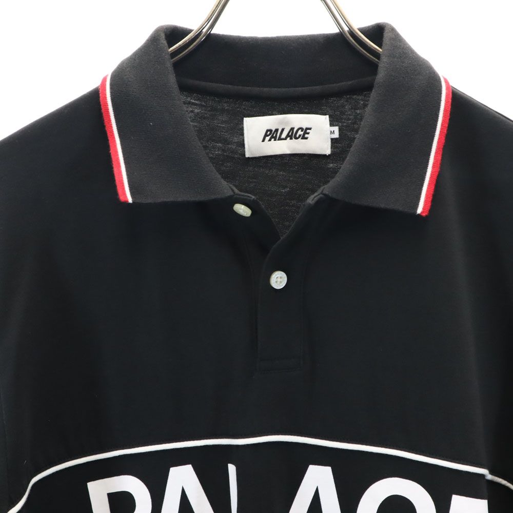 PALACE パレス 長袖 ポロシャツ M ブラック メンズ