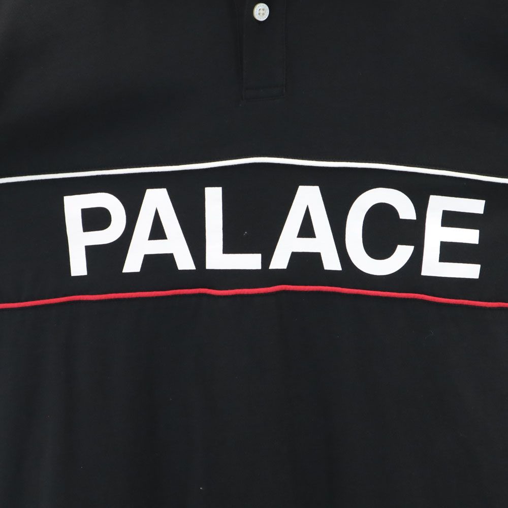 PALACE パレス 長袖 ポロシャツ M ブラック メンズ