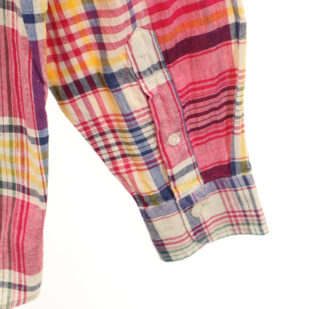 POLO COUNTRY ポロカントリー 80s 90s オールド チェック柄 長袖 ボタンダウンシャツ M マゼンタ 他 Ralph Lauren ラルフローレン メンズ