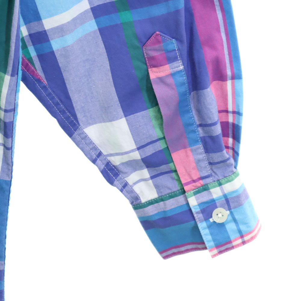 GAP ギャップ 90s オールド 長袖 チェックシャツ L ブルー 他 レディース