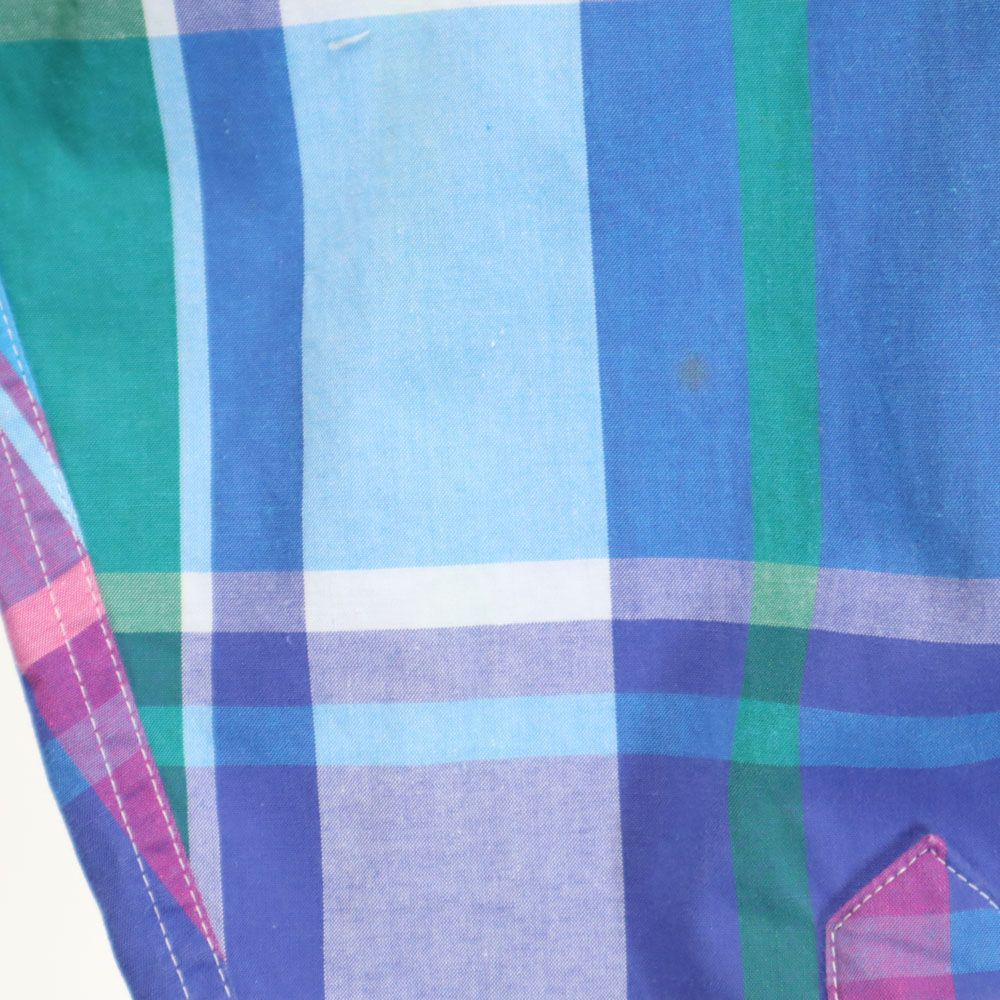 GAP ギャップ 90s オールド 長袖 チェックシャツ L ブルー 他 レディース