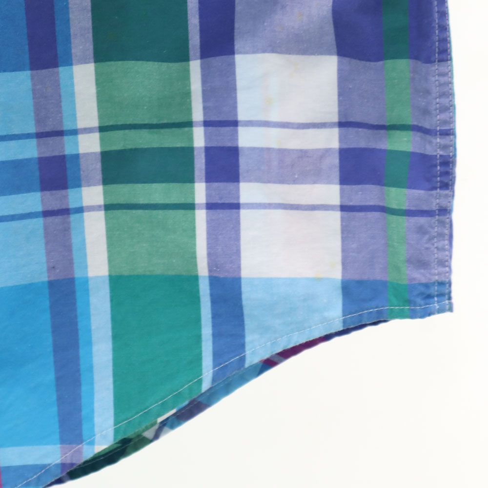 GAP ギャップ 90s オールド 長袖 チェックシャツ L ブルー 他 レディース