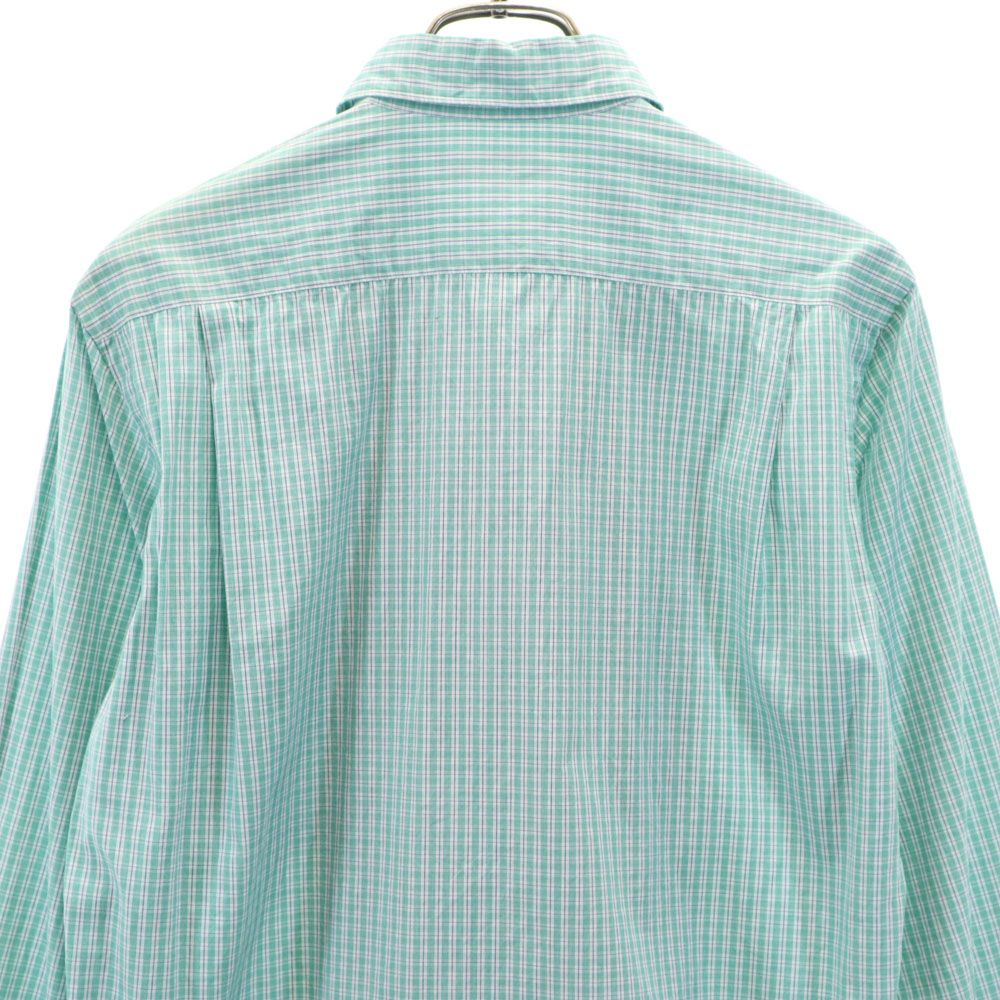 COMME des GARCONS HOMME コムデギャルソンオム 2011年 日本製 長袖 カモフラ柄切替 チェックシャツ S グリーン系 メンズ