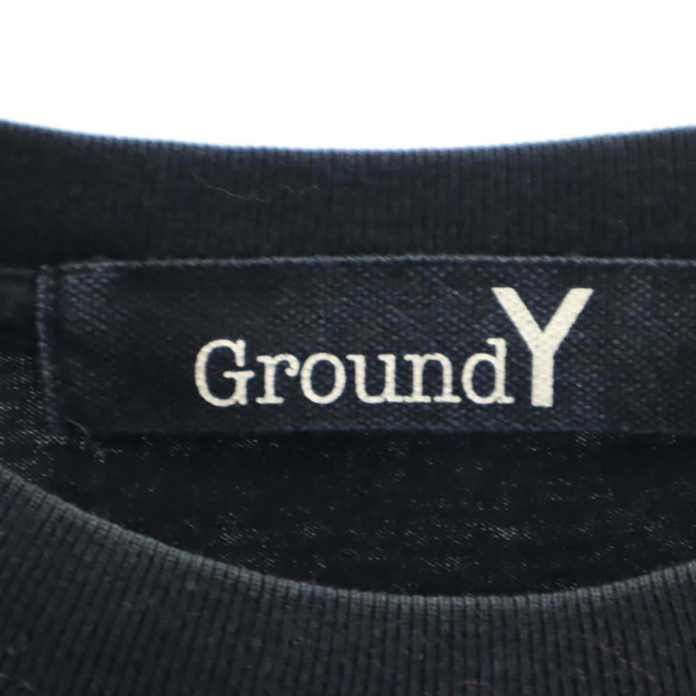 Ground Y グラウンドワイ 長袖 Tシャツ ブラック ロンT メンズ