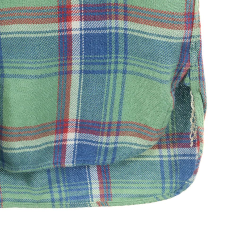 RRL ダブルアールエル 長袖 チェックシャツ XS グリーン系 メンズ