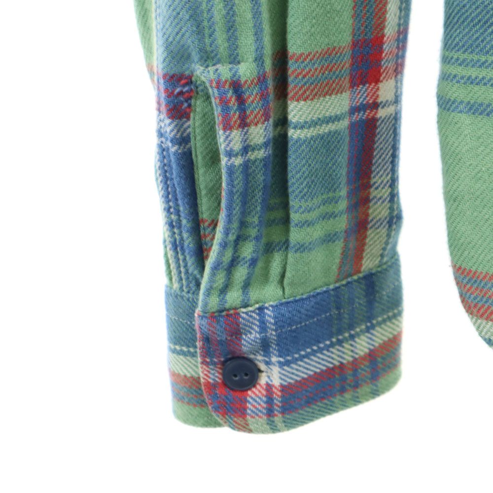 RRL ダブルアールエル 長袖 チェックシャツ XS グリーン系 メンズ