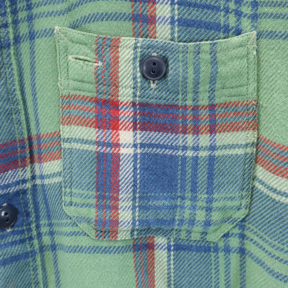 RRL ダブルアールエル 長袖 チェックシャツ XS グリーン系 メンズ
