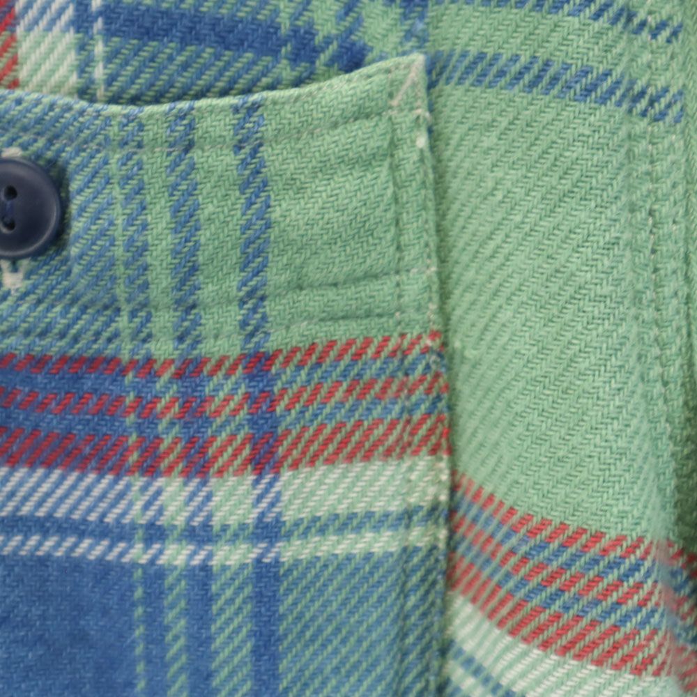 RRL ダブルアールエル 長袖 チェックシャツ XS グリーン系 メンズ