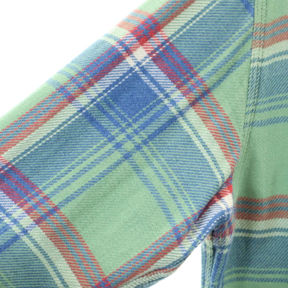RRL ダブルアールエル 長袖 チェックシャツ XS グリーン系 メンズ