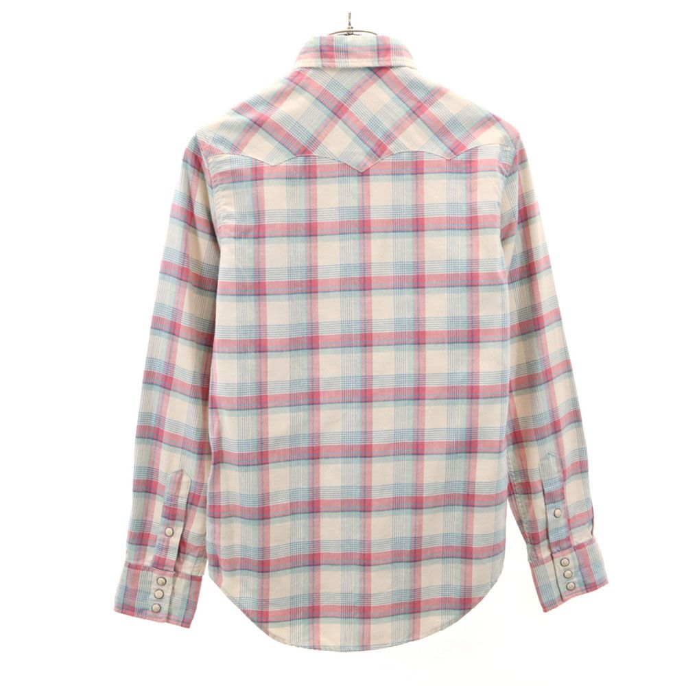 RRL ダブルアールエル チェック柄 長袖 ウエスタンシャツ XS ベージュ 他 メンズ