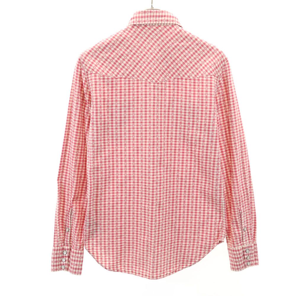 RRL ダブルアールエル チェック柄 長袖 ウエスタンシャツ XS レッド系 メンズ