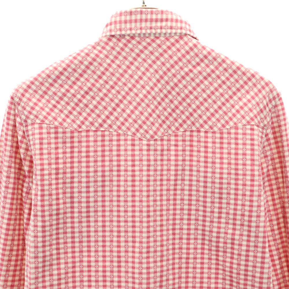 RRL ダブルアールエル チェック柄 長袖 ウエスタンシャツ XS レッド系 メンズ