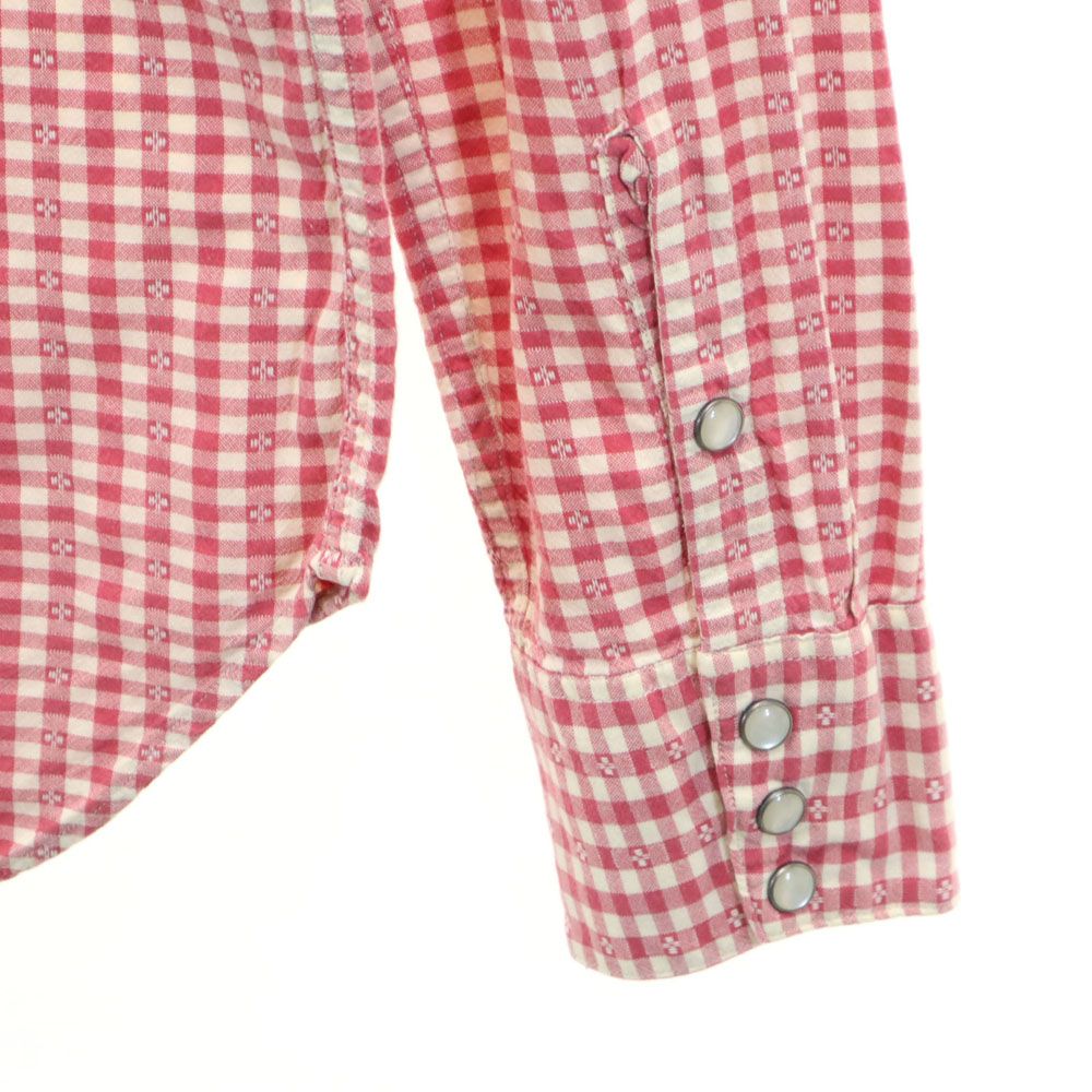 RRL ダブルアールエル チェック柄 長袖 ウエスタンシャツ XS レッド系 メンズ