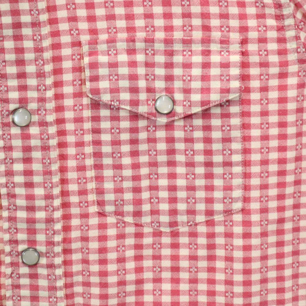 RRL ダブルアールエル チェック柄 長袖 ウエスタンシャツ XS レッド系 メンズ