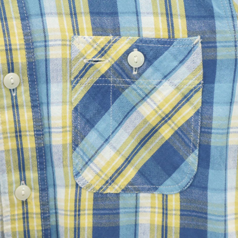 RRL ダブルアールエル 長袖 チェックシャツ XS ブルー系 メンズ