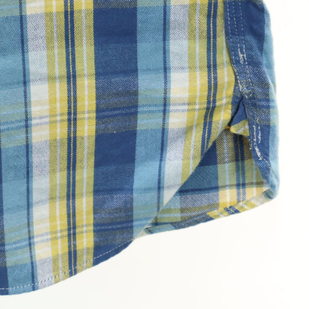 RRL ダブルアールエル 長袖 チェックシャツ XS ブルー系 メンズ