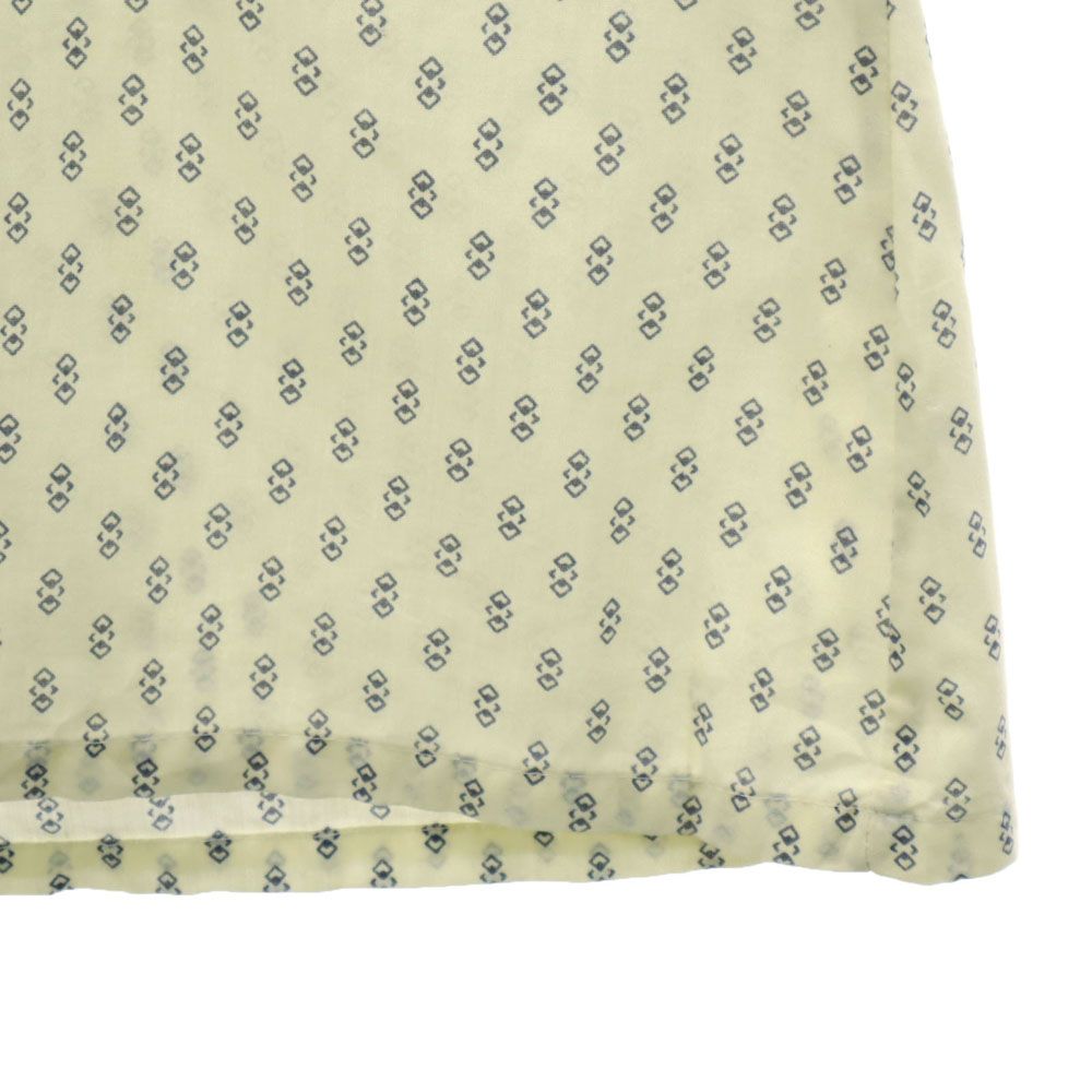 BUGELFREI 70s ユーロ ヴィンテージ 総柄 長袖 シャツ 40 ベージュ メンズ