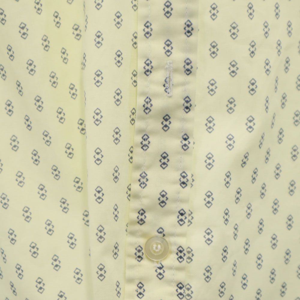 BUGELFREI 70s ユーロ ヴィンテージ 総柄 長袖 シャツ 40 ベージュ メンズ