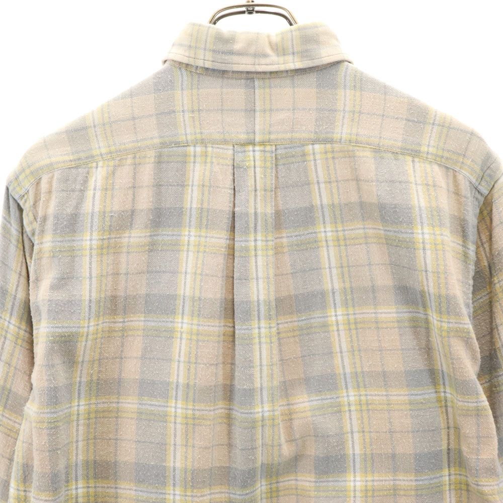 ポロカントリー 80s 90s ラルフ 初期タグ チェック 長袖 ボタンダウンシャツ M ベージュ系 POLO COUNTRY RALPH LAUREN メンズ