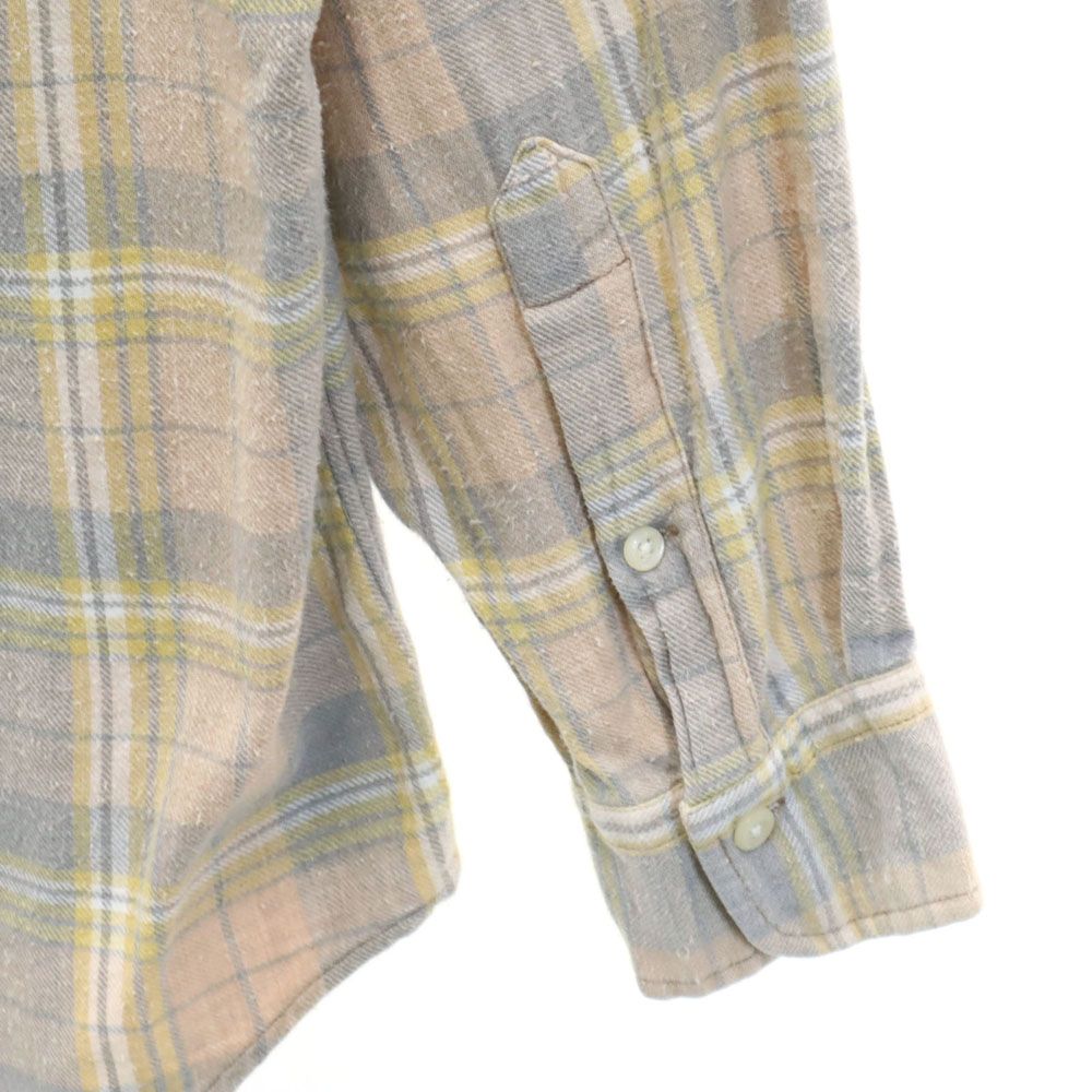 ポロカントリー 80s 90s ラルフ 初期タグ チェック 長袖 ボタンダウンシャツ M ベージュ系 POLO COUNTRY RALPH LAUREN メンズ