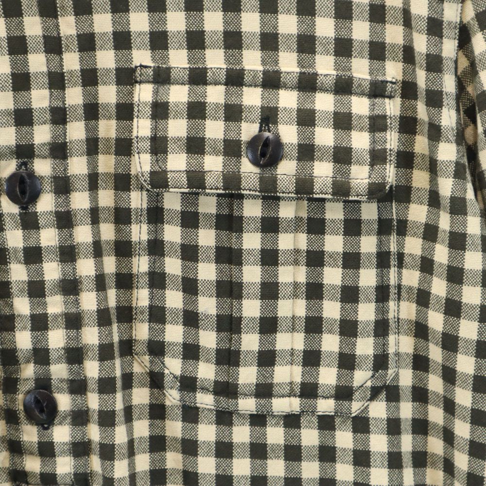 ダブルアールエル 長袖 ハーフボタン チェックシャツ XS ベージュ系 RRL RALPH LAUREN メンズ