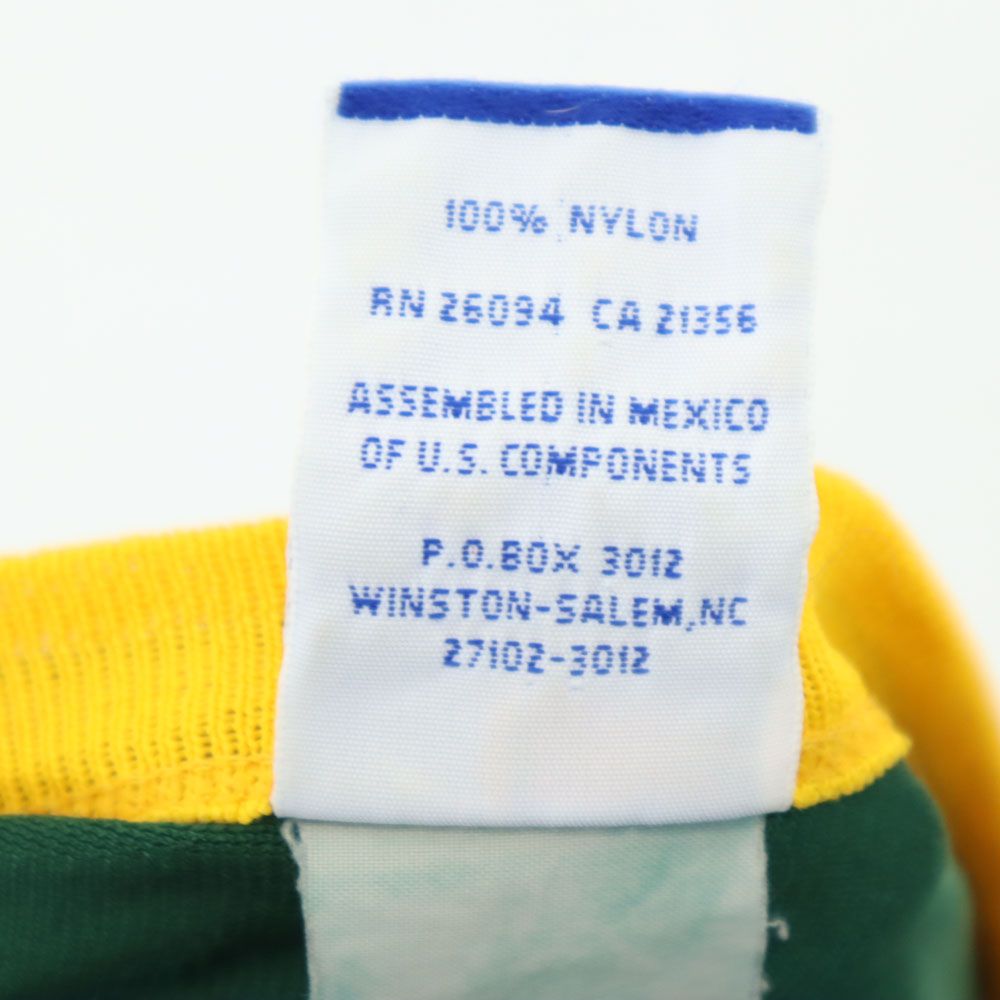 Champion チャンピオン 90s オールド メッシュ プリント 半袖 Vネック Tシャツ 48 グリーン系 メンズ