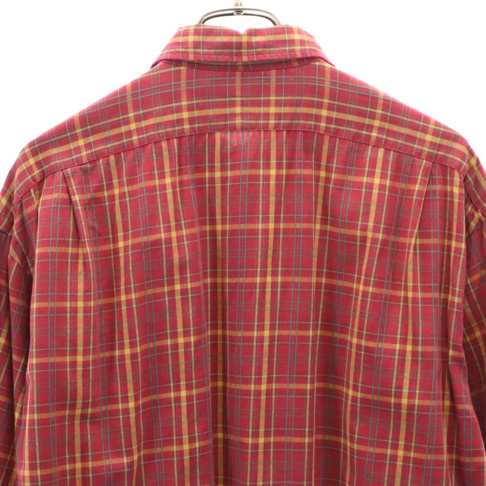 ダブルアールエル 90s オールド 初期タグ 赤3星 長袖 チェックシャツ L レッド系 RRL メンズ