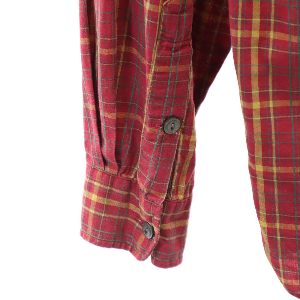 ダブルアールエル 90s オールド 初期タグ 赤3星 長袖 チェックシャツ L レッド系 RRL メンズ
