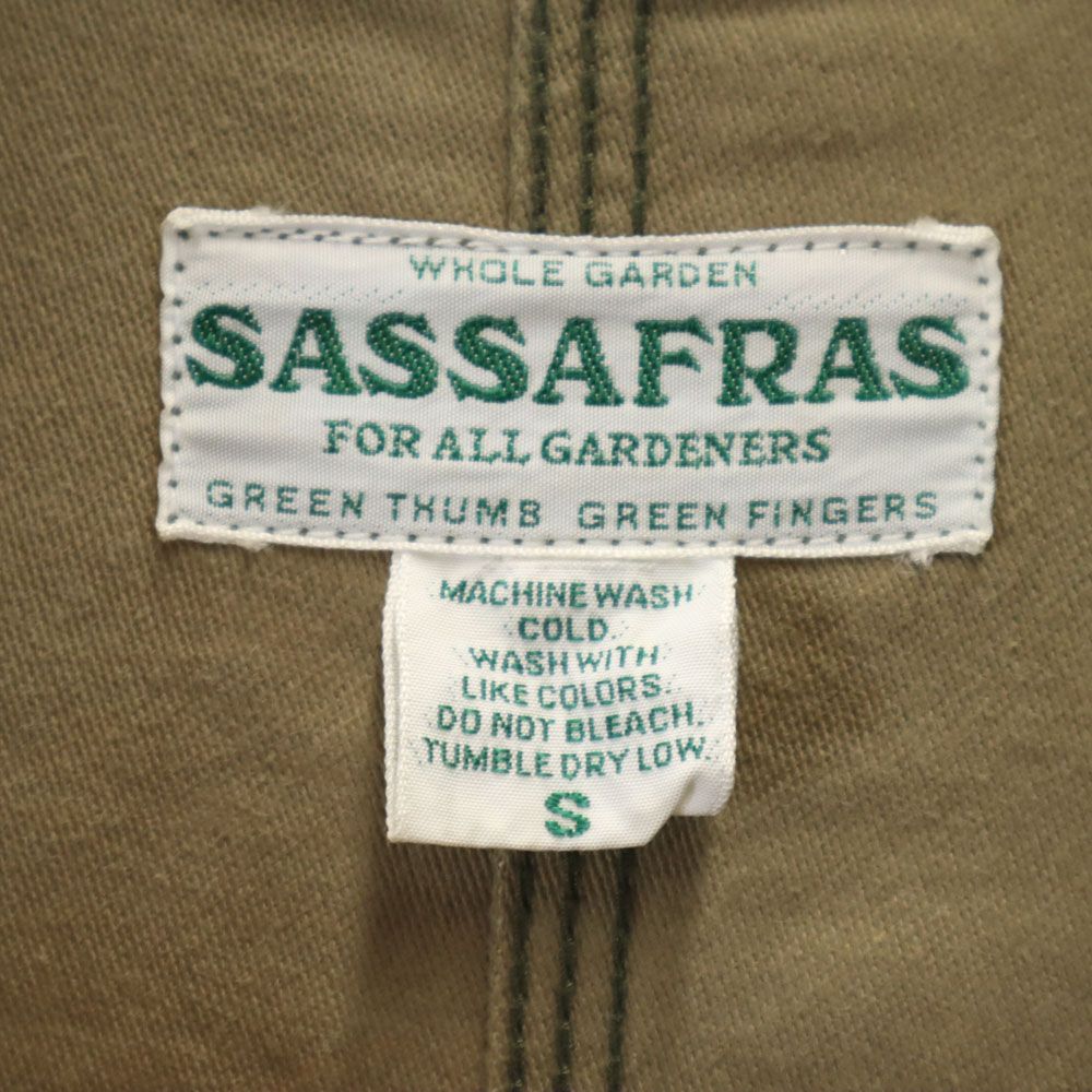 SASAFRAS ササフラス 日本製 カモフラ柄 カバーオール S カーキ系 ミリタリー メンズ