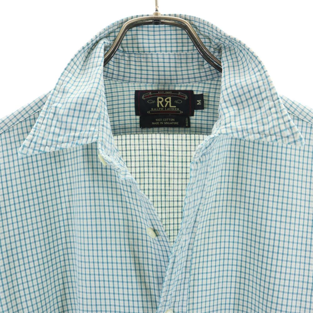 RRL ダブルアールエル 90s オールド 赤3星 初期タグ 長袖 チェックシャツ M グリーン系 メンズ