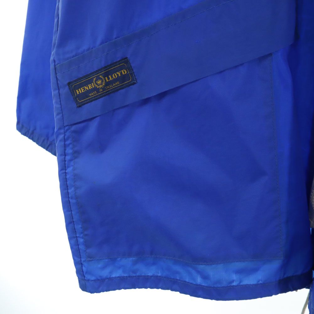 HENRI LLOYD ヘンリーロイド 80s 90s イギリス製 オールド ナイロンジャケット M ブルー フード ヨット メンズ
