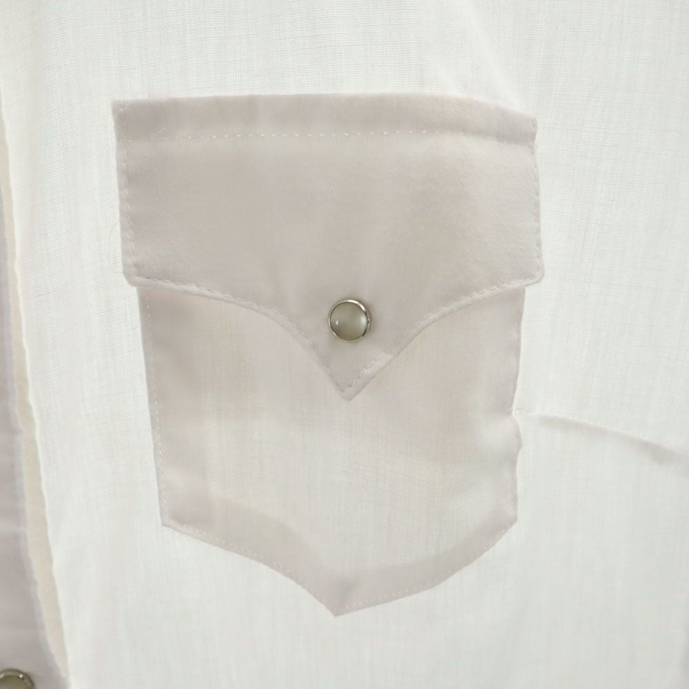 ロックマウント USA製 長袖 ウエスタンシャツ ホワイト RockMount レディース