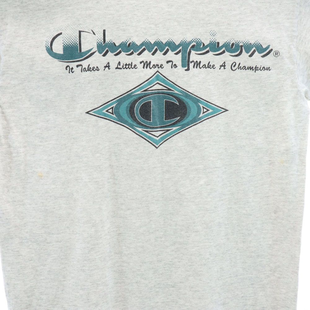 Champion チャンピオン 90s USA製 オールド バックプリント 半袖 Tシャツ M グレー メンズ