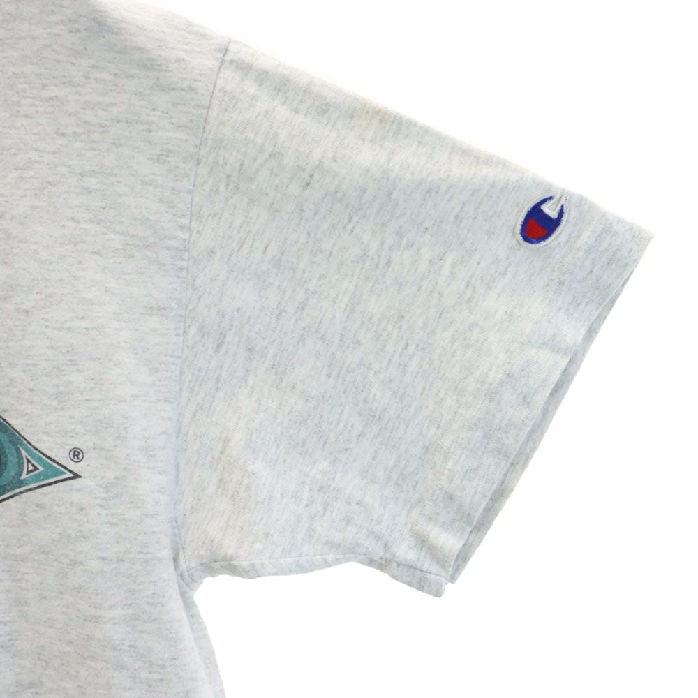 Champion チャンピオン 90s USA製 オールド バックプリント 半袖 Tシャツ M グレー メンズ