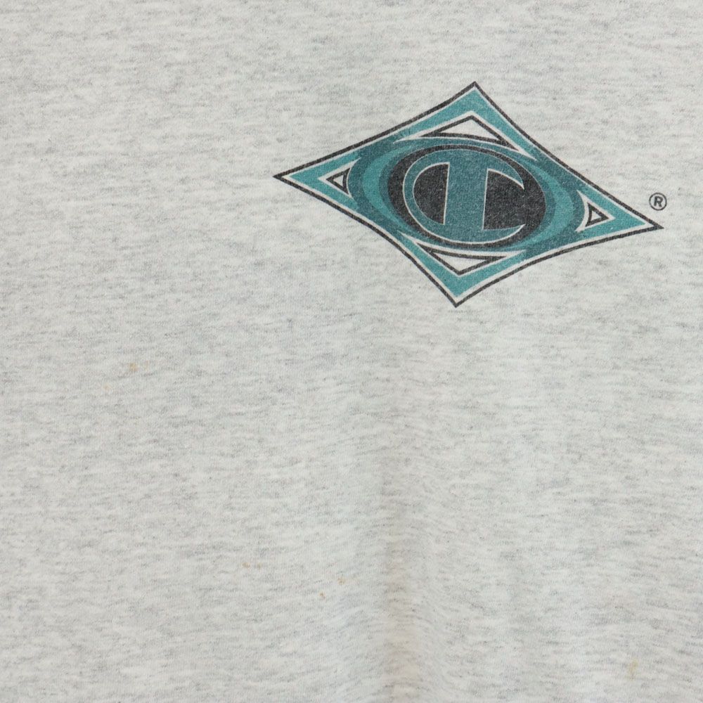 Champion チャンピオン 90s USA製 オールド バックプリント 半袖 Tシャツ M グレー メンズ